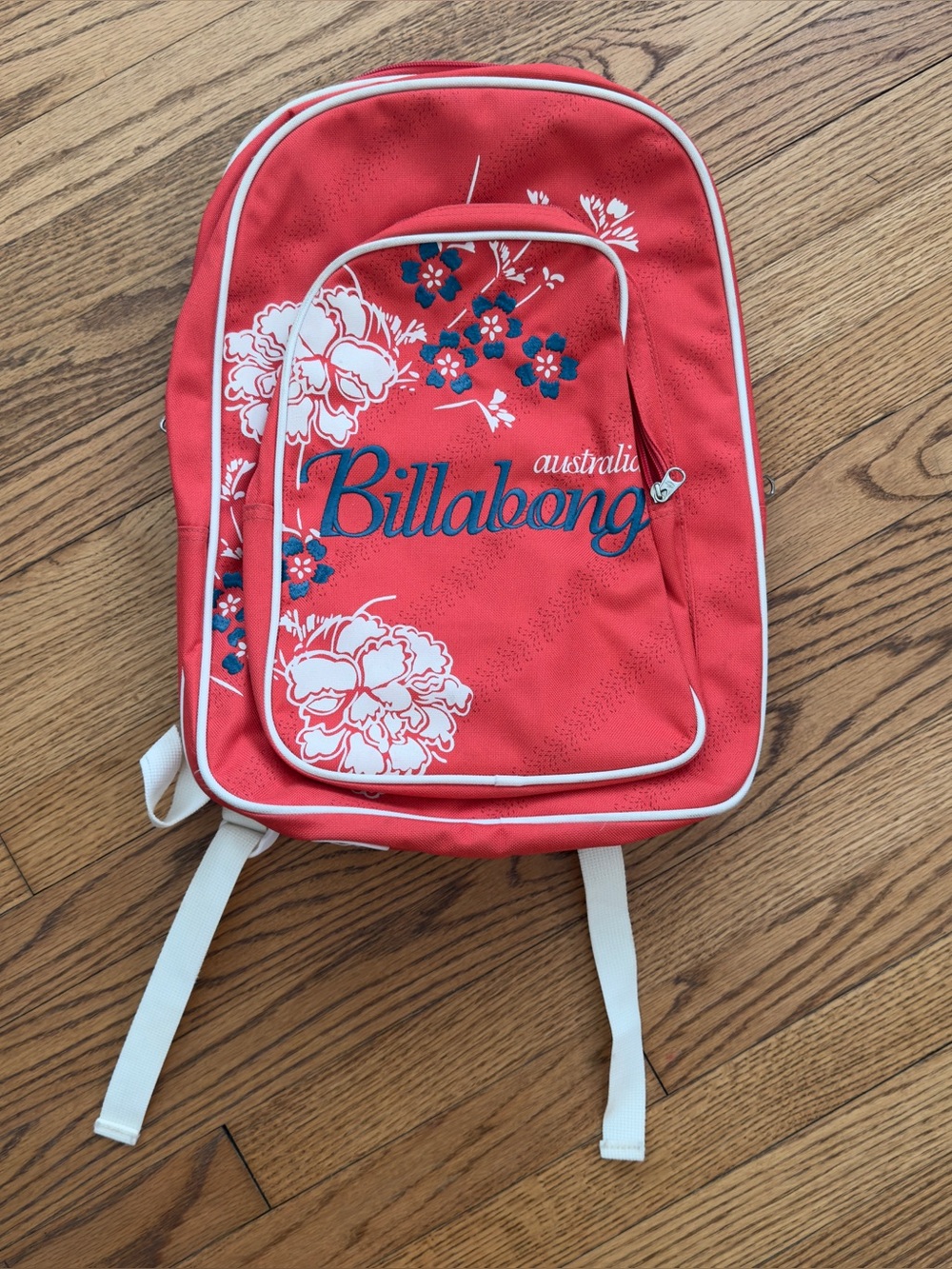 Authentic Billabong Australia Frangipani Plumeria Flower Coral Backpack